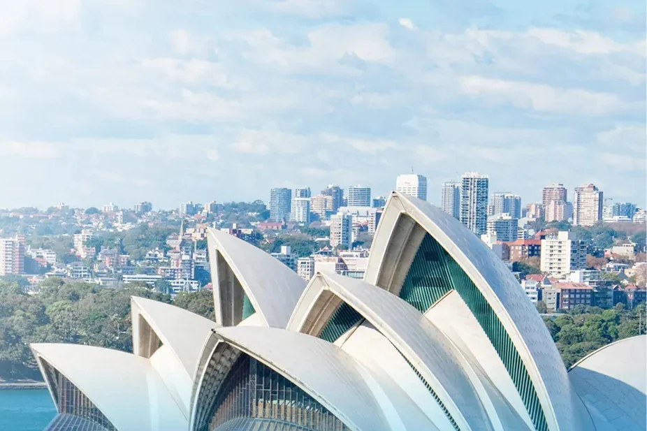 Sydney Opera House and the Sydney city skyline in Australia
